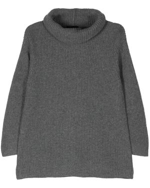 Emporio Armani リブニット タートルネックセーター - グレー