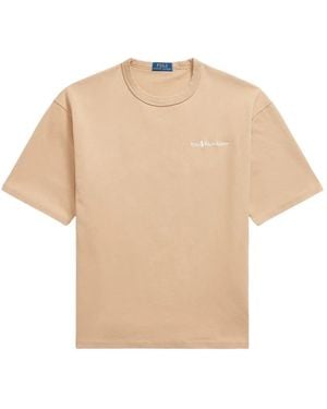 Polo Ralph Lauren Relaxed Fit Logo Jersey T-Shirt - Natural