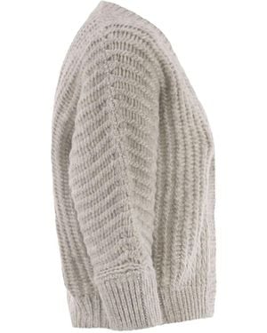 Peserico V-Neck Cardigan - White