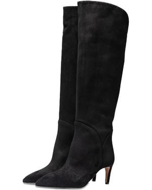 Poche Paris Spitze Stiefel - Schwarz