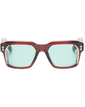 Akoni Geometric-Frame Sunglasses - Red