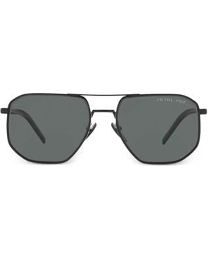 Prada Lunettes De Soleil À Monture Pilote - Gris