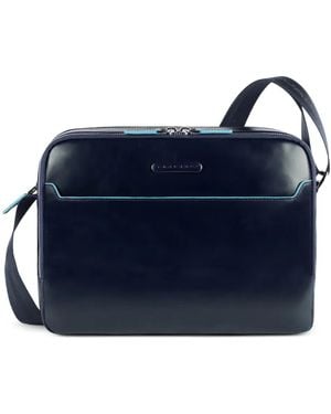 Piquadro Leather Backpack - Blue