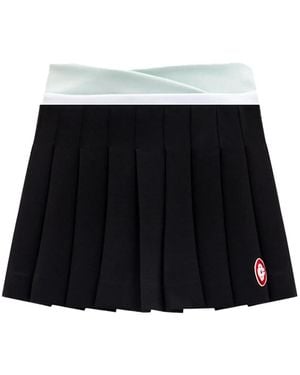 CASABLANCA Pleated Panelled Mini Skirt - Black