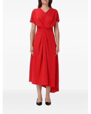 MEIMEIJ Twist-Detail Asymmetric Dress - Red