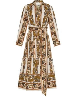 Cara Cara Lolita Paisley-Print Tiered Midi Dress - White