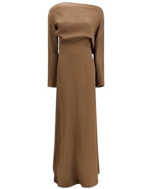 Petar Petrov Robe Longue À Design Asymétrique - Natural