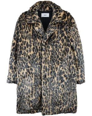SAINT Mxxxxxx Mantel aus Faux Fur mit Leoparden-Print - Grau