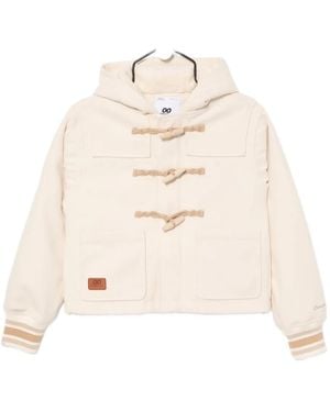 Chocoolate Logo-Patch Cropped Jacket - Natural