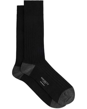 Hackett Calcetines Con Ribete En Contraste - Negro