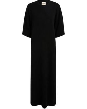 KHAITE Crew-Neck Maxi Dress - Black