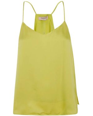 Twinset V-Neck Top - Yellow