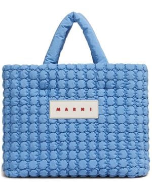 Marni Padded Tote Bag - Blue