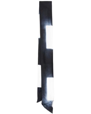 Suzusan Écharpe En Soie - Bleu