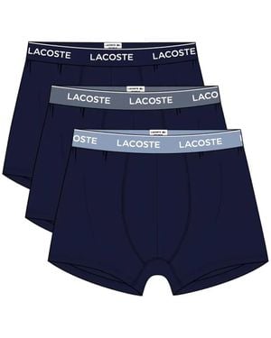 Lacoste Logo-Waistband Boxers (Set Of Three) - Blue