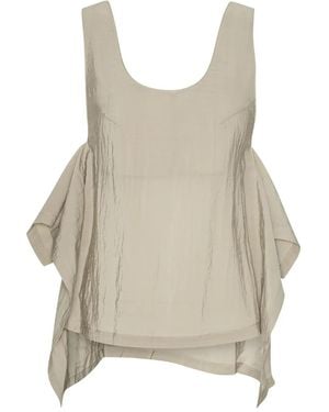 Henrik Vibskov Ruffled Asymmetric Blouse - Natural