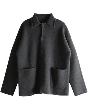 Casey Casey Rove buttoned patch-pocket cardigan - Negro