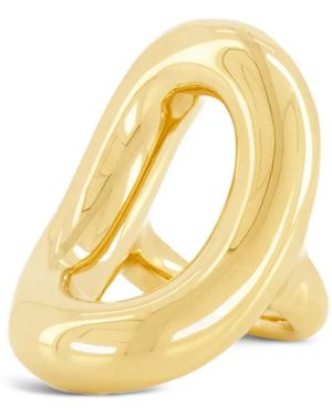 Rabanne Oval-Frame Ring - Metallic