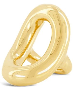 Rabanne Oval-Frame Ring - Metallic