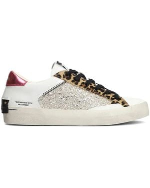 Crime London Sneakers Im Used-Look - Weiß