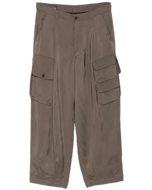 Giorgio Armani Pleated Cargo Trousers - Grey