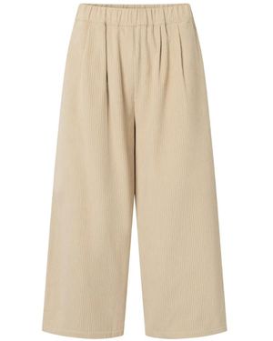 Black Crane Corduroy Trousers - Natural