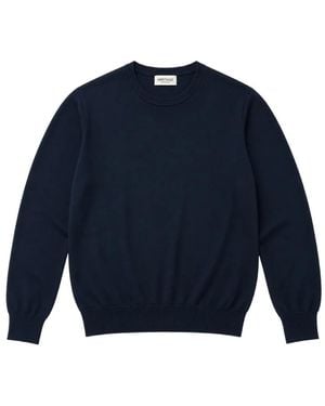 Heritage Ribbed-Trim Sweater - Blue