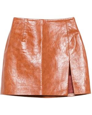 ANDAMANE Side-Slit Mini Skirt - Orange