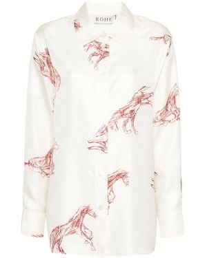 Rohe Camicia Bellpoint Horse - Neutro