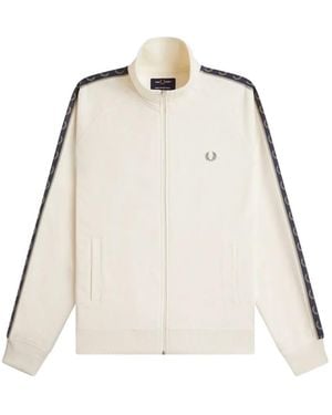Fred Perry Logo-Embroidered Sweatshirt - Natural