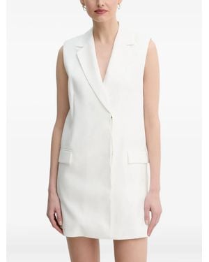 Day Birger et Mikkelsen Notched-Lapel Sleeveless Dress - White