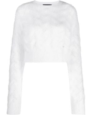 DSquared² Brushed Mohair-Blend Jumper - White