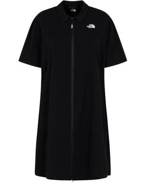 The North Face Short-sleeve zip-front mini dress - Schwarz