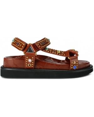 Kurt Geiger Leather Sandals Orson - Brown