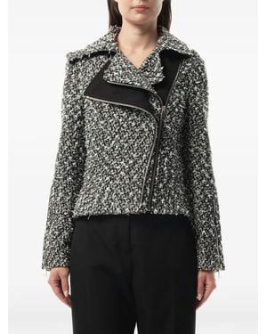 Lanvin Tweed Double Zipper Jacket - Black