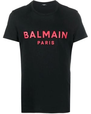 Balmain ロゴ Tシャツ - ブラック