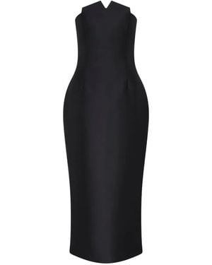 Violante Nessi Monica Strapless Midi Dress - Black