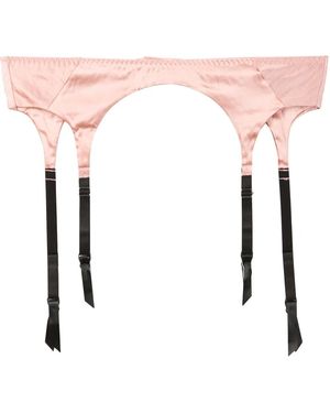 Fleur du Mal Satin Garter Belt - Multicolour