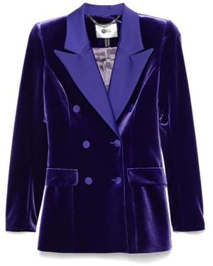 Nissa Velvet Blazer - Blue