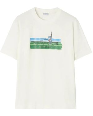 Burberry Maze Cotton T-Shirt - White