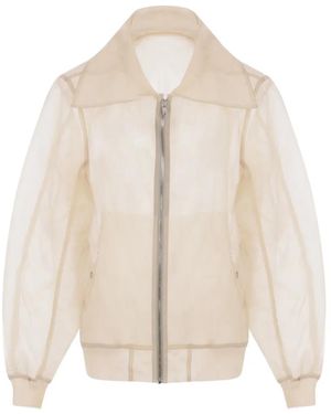 Rick Owens Sheer Zip-Up Jacket - White