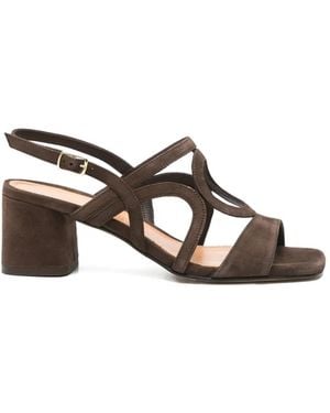 Julie Dee Suede Sandals - Brown