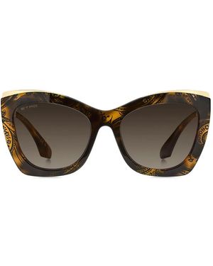 Etro Vela Paisley-Print Cat-Eye Sunglasses - Gray
