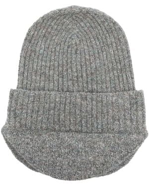 RANRA Gerippte Beanie - Grau