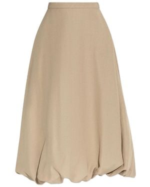 By Malene Birger Aubrey Balloon-Hem Maxi Skirt - Natural