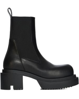 Rick Owens 75 Mm Beatle Bogun Chelsea Laarzen Met Plateauzool - Zwart