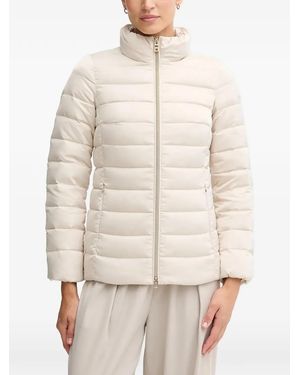 Geox Bettanie Texture-Collar Padded Jacket - Natural