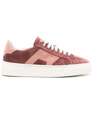 Santoni Sneakers Mit Logo-Print - Pink