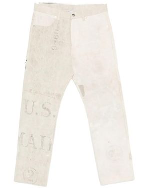 Warren Lotas Graphic-Print Jeans - White