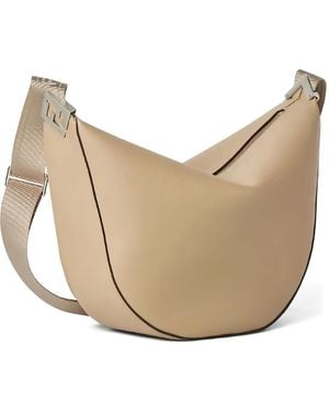 Fendi Medium Melon Crescent-Shaped Messenger Bag - Natural